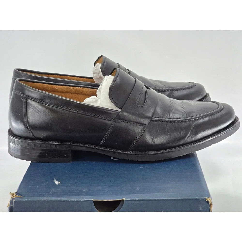 Cole Haan Bedford Penny LF Men 12 Black Leather Loafers C40257 - Excellent